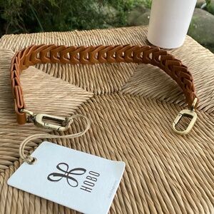 HOBO leather bag strap / accessory in polished leather - color: Truffle